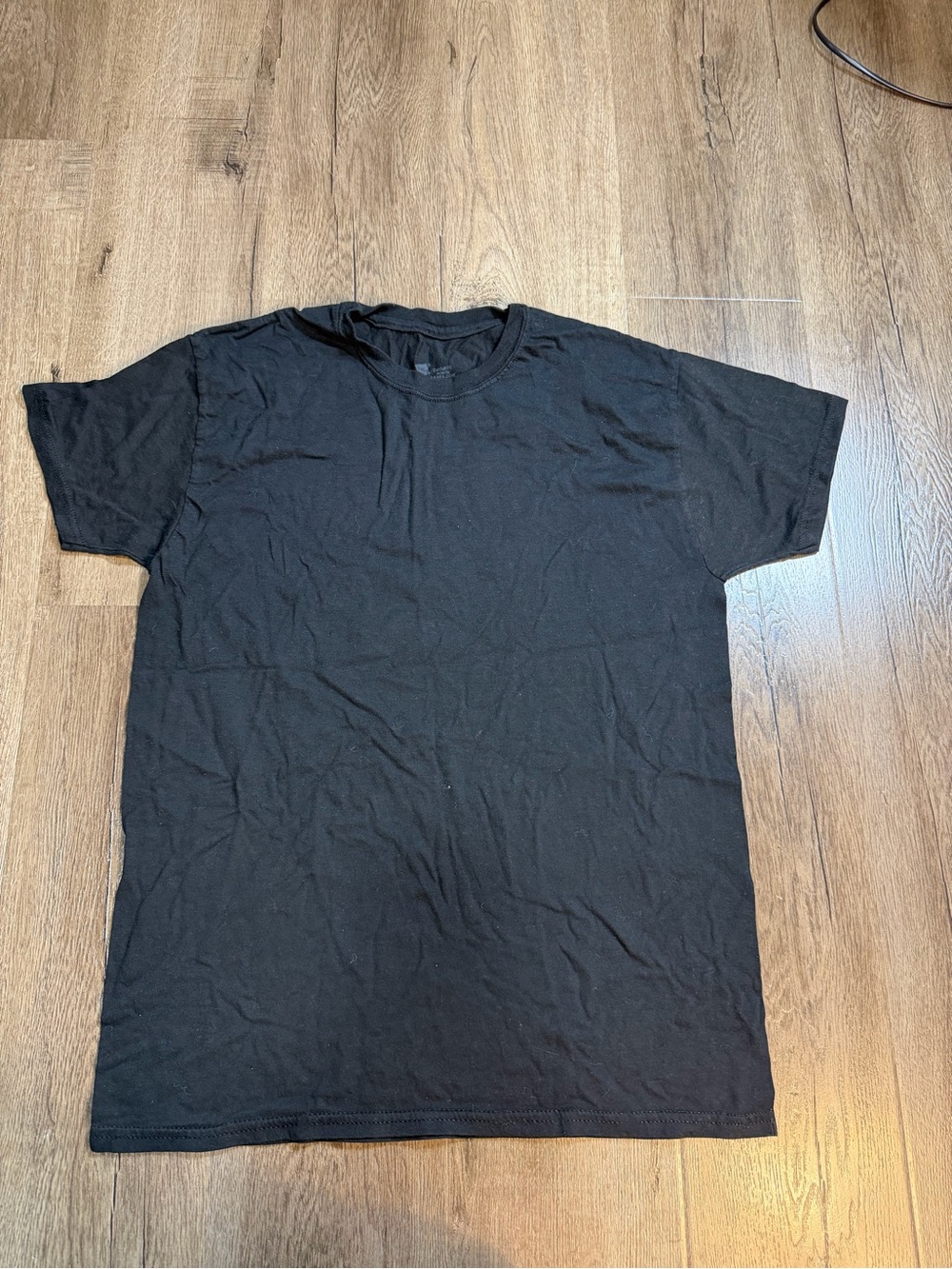 Hanes Black Short Sleeve Crewneck Tee - Men